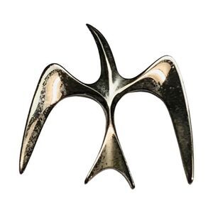 Vintage Sarah Coventry Mr. Sea Gull Brooch 2"  Polished Silver Tone